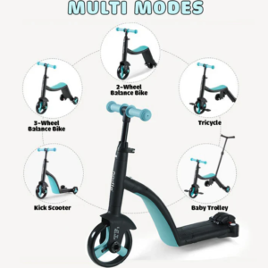 Pedal Tricycle mode of 3-in-1 Kids Convertible Scooter – perfect for teaching UAE children balance and motor skills.