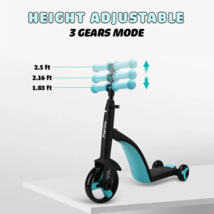 3-Wheel Skate mode of 3-in-1 Kids Convertible Scooter for enhancing UAE kids' balance control and physical fitness.